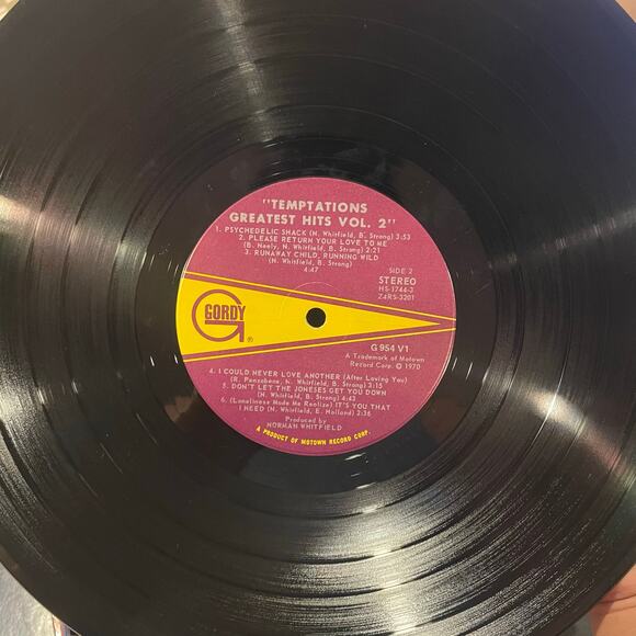 The Temptations - Greatest Hits II LP vintage vinyl record - Picture 4 of 4
